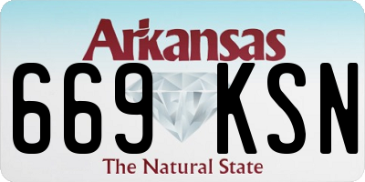 AR license plate 669KSN