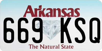AR license plate 669KSQ