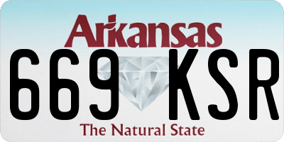 AR license plate 669KSR