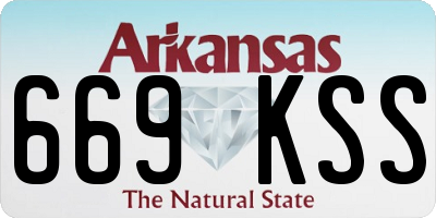 AR license plate 669KSS