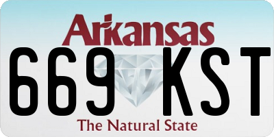 AR license plate 669KST