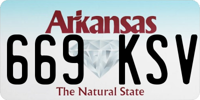 AR license plate 669KSV