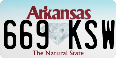 AR license plate 669KSW