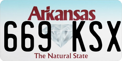 AR license plate 669KSX