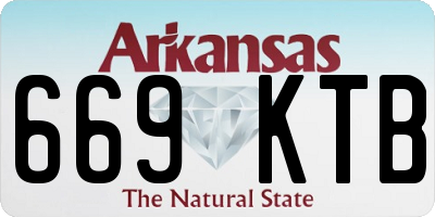 AR license plate 669KTB