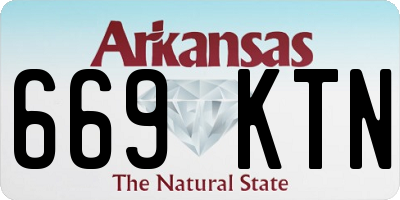 AR license plate 669KTN