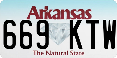 AR license plate 669KTW