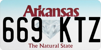 AR license plate 669KTZ