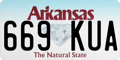 AR license plate 669KUA
