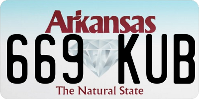 AR license plate 669KUB