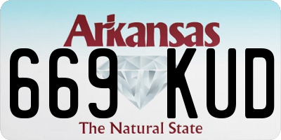 AR license plate 669KUD