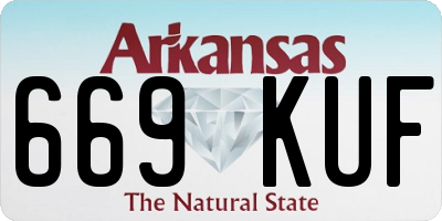 AR license plate 669KUF