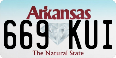 AR license plate 669KUI
