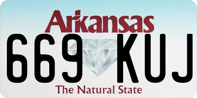 AR license plate 669KUJ
