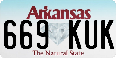 AR license plate 669KUK