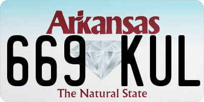 AR license plate 669KUL
