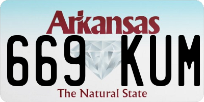 AR license plate 669KUM