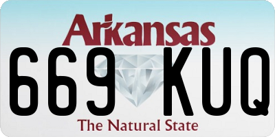 AR license plate 669KUQ