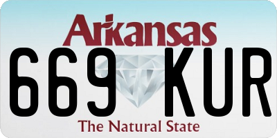 AR license plate 669KUR