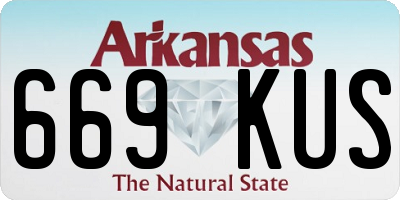 AR license plate 669KUS