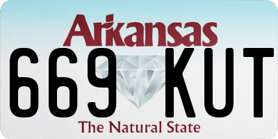 AR license plate 669KUT