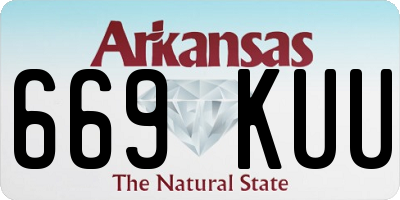 AR license plate 669KUU