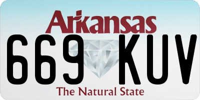 AR license plate 669KUV