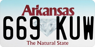 AR license plate 669KUW