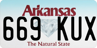 AR license plate 669KUX