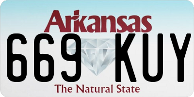 AR license plate 669KUY