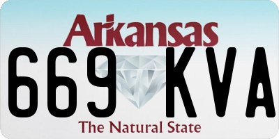 AR license plate 669KVA