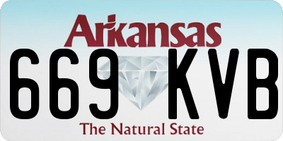 AR license plate 669KVB