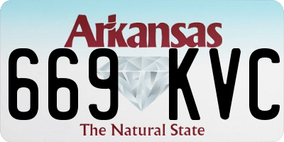 AR license plate 669KVC