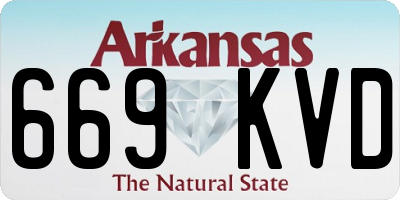 AR license plate 669KVD