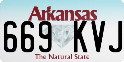 AR license plate 669KVJ