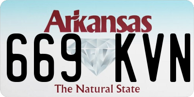 AR license plate 669KVN