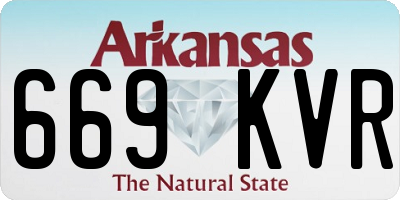 AR license plate 669KVR