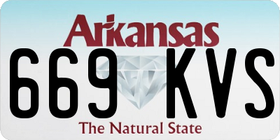 AR license plate 669KVS