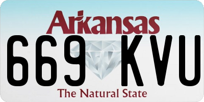 AR license plate 669KVU