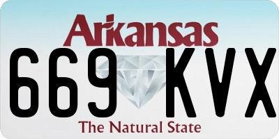 AR license plate 669KVX