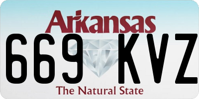 AR license plate 669KVZ