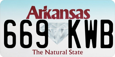 AR license plate 669KWB