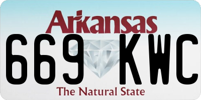 AR license plate 669KWC