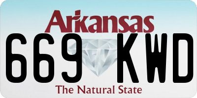 AR license plate 669KWD