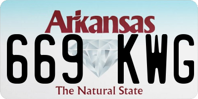 AR license plate 669KWG