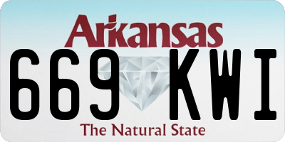 AR license plate 669KWI