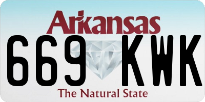 AR license plate 669KWK