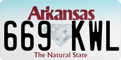 AR license plate 669KWL