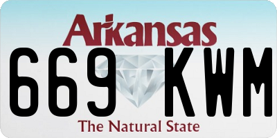 AR license plate 669KWM