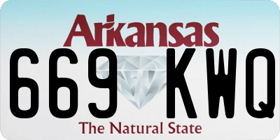 AR license plate 669KWQ
